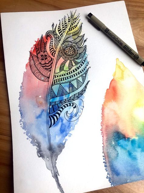 What Are the Benefits of Zentangle? Watercolour Zentangle, Zentangle Drawings Beautiful, Zentangle Art Colorful, Watercolor Zentangle, Neurographic Art, Watercolor Mandala, Zentangle Artwork, Zen Doodle Art, Yoga Instructor