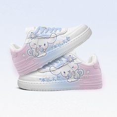 Hand Painted Sneakers, Viral Aesthetic, Painted Sneakers, My Melody Kuromi, Sporty Sneakers, Cinnamon Roll, Purple Aesthetic, Athletic Sneakers, Shoe Storage