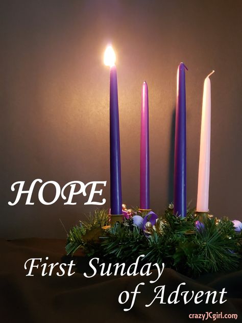 1st Sunday Of Advent Catholic, 1st Sunday Of Advent, Advent Wreath Prayers, Advent Images, Advent Hope, Advent Catholic, Advent Church Decorations, Advent Prayers, First Sunday Of Advent