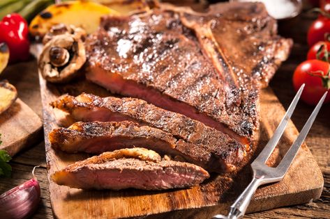 How to Make T-Bone Steaks Tender | Livestrong.com Cooking T Bone Steak, Shortbread Cake, Beef Loin, Porterhouse Steak, Tenderloin Steak, T Bone Steak, How To Cook Beef, T Bone, Strip Steak