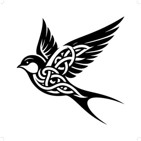 Nordic Bird Tattoo, Celtic Bird Tattoo, Nordic Illustration, Celtic Bird, Aa Tattoos, Robin Tattoo, Left Arm Tattoos, Celtic Animals, Irish Tattoos