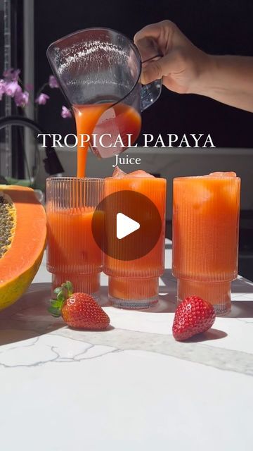 Papaya Juice Recipe, Papaya Juice, Golden Berries, Papaya Smoothie, Juice Recipe, Essential Vitamins, Tangier, Juicing Recipes, Papaya