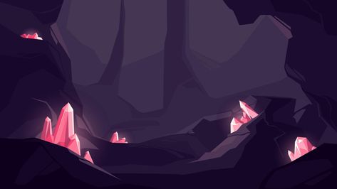 Crystal Cave Art, Cave Digital Art, Gem Cave, Cave Illustration, Cave Background, Map Game, Dragon Cave, Crystal Background, Dark Cave