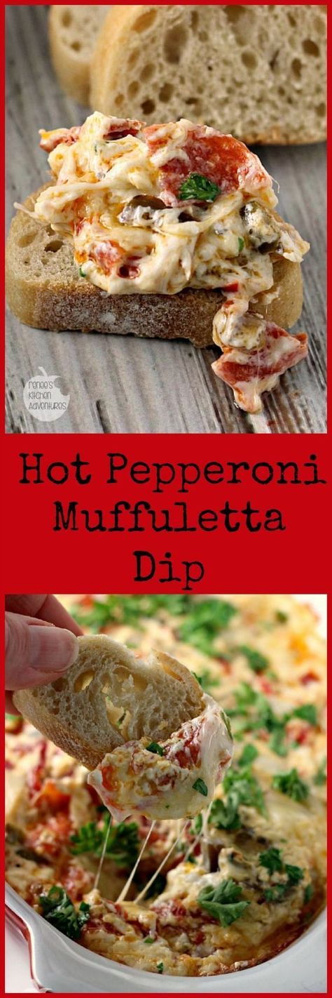 Muffuletta Dip, Pastas Recipes, Taco Dip, Football Food, Snacks Für Party, Yummy Dips, Party Food Appetizers, Game Day Food, Appetizer Dips