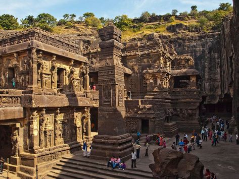 There are known more than 1,500 ancient rock-cut temples in India. Here are listed 10 of them - true wonders of the ancient world. Kailasa Temple Ellora, Ajanta Ellora, Ellora Caves, Ajanta Caves, Jain Temple, Awesome Architecture, India Tour, Hindu Temple, Rishikesh