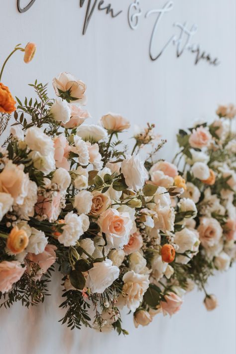 Flower Decor Ideas, Peach Blush Wedding, Reception Theme, Earth Tone Wedding, Shower Garden, Sage Green Wedding, Wedding Wall, Wedding Plan, Peach Blush