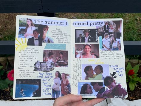 Tsitp Scrapbook, The Summer I Turned Pretty Journal Page, Tsitp Drawing Ideas, The Summer I Turned Pretty Journal, Tsitp Art, Tsitp Tattoo, Best Friend Bucket List, Movie Journal, Friend Scrapbook