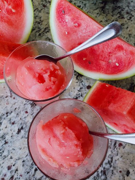 Easy Watermelon Italian Ice - Noshing to Talk About Ritas Italian Ice Recipe, Homemade Italian Ice, How To Make Italian Ice, Cherry Italian Ice Recipe, Ninja Creami Italian Ice, Watermelon Italian Ice Recipe, Sugar Free Italian Ice, Water Ice Recipe, Watermelon Italian Ice