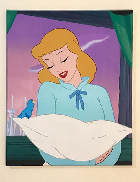 Cinderella from Disney's animated Cinderella 16 inch by 20 inch acrylic painting on canvas Cinderella 1950, Cinderella Aesthetic, Cinderella Movie, Disney Paintings, Disney Icons, Disney Princess Cinderella, Cinderella Disney, Old Disney, Pinturas Disney