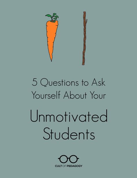 If we know what works to motivate students, why are so many students still unmotivated? These five questions will help you determine if your practice is really in line with research. Continue Reading → Motivate Students, Cult Of Pedagogy, Questions To Ask Yourself, Student Behavior, Instructional Coaching, Class Management, Teacher Inspiration, Classroom Behavior, Student Motivation