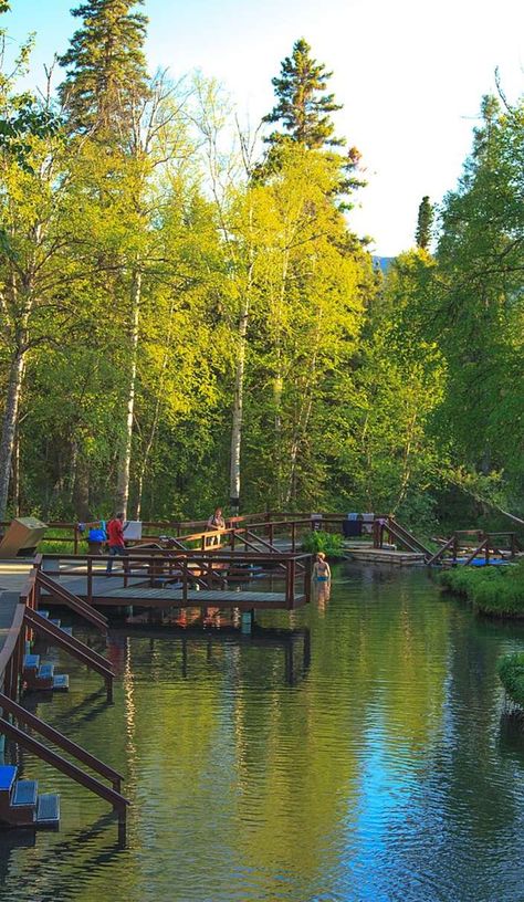 Soak in the beauty of Liard Hot Springs just off Alaska Hwy on Roadtrippers Alaska Highway, Over The Rainbow, Canada Travel, Hot Springs, British Columbia, Adventure Travel, Alaska, The Beauty, Places To Go