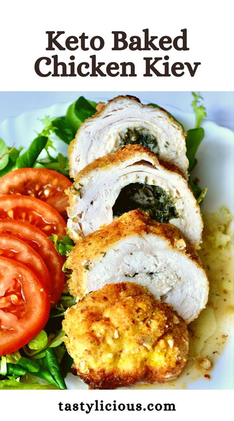 keto baked chicken kiev recipe | keto baked chicken kiev | easy baked chicken kiev recipe | keto chicken kiev recipe is low carb Gluten Free Chicken Kiev, Baked Chicken Kiev, Kiev Recipe, Dinner On The Grill, Chicken Kiev Recipe, Recipes Keto Dinner, Russian Dishes, Chicken Kiev, Grilled Dinner