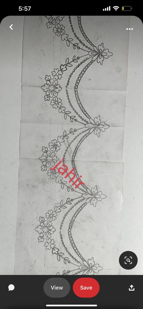 Border Embroidery Designs By Hand, Maggam Work Blouse, Border Embroidery Designs, Handmade Embroidery Designs, Bead Embroidery Patterns, Border Embroidery, Pola Sulam, Embroidery Works, Embroidery Neck Designs