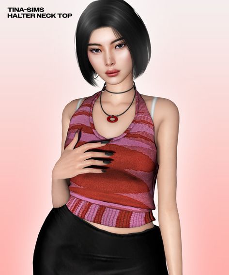 tina-sims on Tumblr Sims 4 Hair Male, Free Sims 4, Sims 4 Game Mods, Female Tops, Sims 4 Teen, Sims 4 Dresses, Sims Four, Female Clothes, Sims 4 Collections