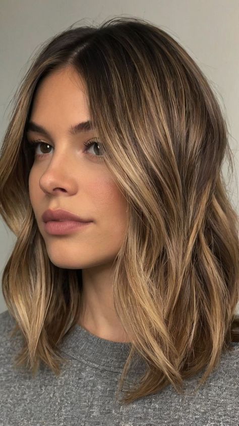 🎨 Looking for a low-maintenance style? Disguise fine or thinning hair with this Textured Lob Haircuts with Balayage Lob Haircuts with Balayage. Master the art of creating face-framing highlights. Protects hair from heat damage while styling. Easy to maintain and style at home. Click for a step-by-step guide! #TexturedLobHaircutswithBalayageLobHaircutswithBalayage