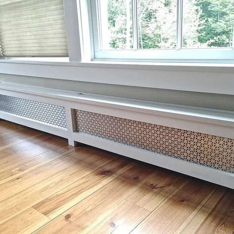 Baseboard Heater Covers - Photos & Ideas | Houzz Heater Cover Diy, Baseboard Covers, Small Double Bedroom, Radiator Heater Covers, Baseboard Radiator, Diy Baseboards, Heater Covers, Baseboard Heater Covers, Floor Heater