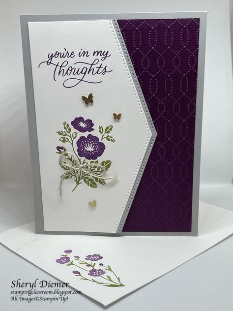 A quick and easy sympathy card using the delightful Softly Sophisticated bundle, - free with a $100 purchase Su Softly Sophisticated Cards, Stampin Up Softly Sophisticated Cards, Stampin Up Softly Sophisticated, Softly Sophisticated Stampin Up Cards, Su Sympathy Card Ideas, Su Softly Sophisticated, Stampinup Spotlight On Nature Cards, Stampin’up Sympathy Cards, Su Sympathy Cards 2022