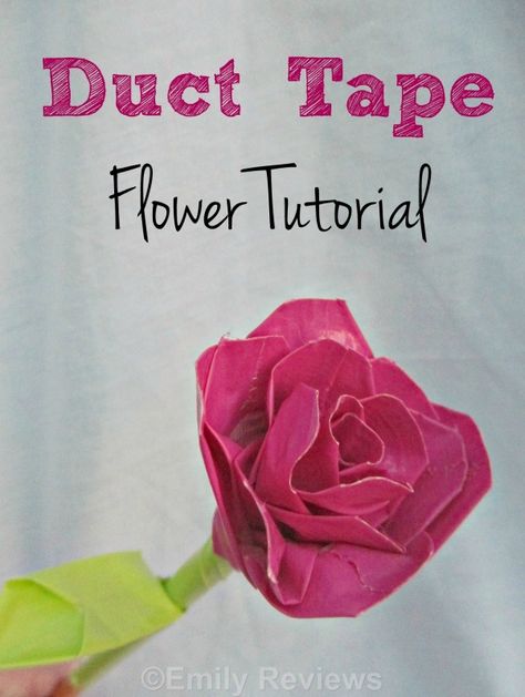 duct tape rose flower tutorial #diy #ducttape Duct Tape Flower Pens, Duct Tape Rose, Duct Tape Projects, Duct Tape Flowers, Summer Diy Projects, Duct Tape Crafts, Crafts For Teens To Make, Flower Pens, Rose Tutorial