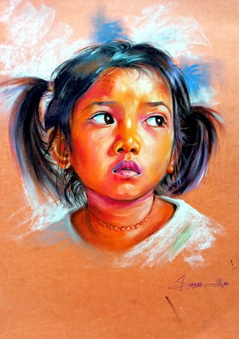 Surajit art studio, portrait painting Realistic Oil Pastel Drawings, Bollywood Drawing, Soft Pastels Drawing, Paintings Ideas, Pastel Artwork, Inspiration Painting, Pastel Portraits, Beautiful Art Paintings, Oil Pastel Drawings