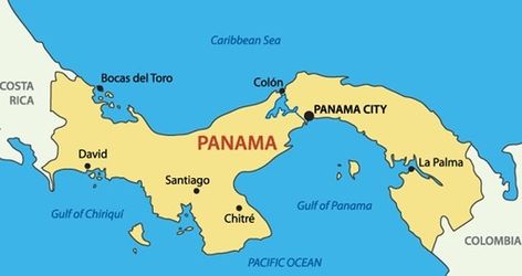 Capital- Panama City , Population- 4.099 million Map Of Panama, Panama Culture, Map Brochures, Chitre, Isthmus Of Panama, Peru Vacation, Cambutal Panama, San Blas Islands, Panama Travel