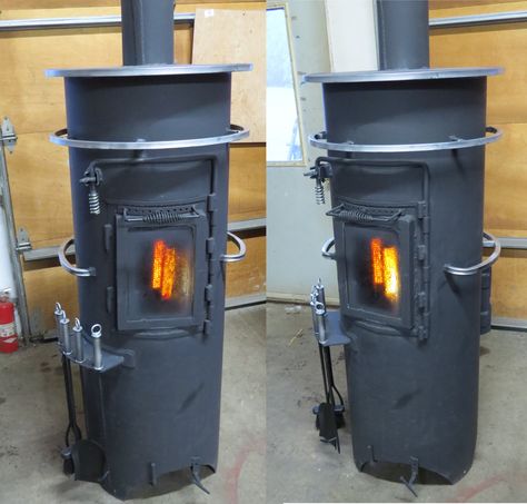 DIY Vertical Wood Stove Diy Wood Stove, Best Campervan, Diy Cabin, Building A Garage, Multi Fuel Stove, Wood Heater, Easy Wood, Door Inspiration, Diy Garage