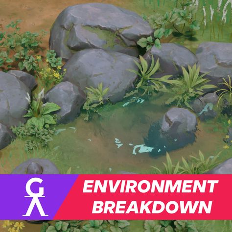 Blender Stylized, Stylized Foliage, Tiles Game, Environment Props, Rock Textures, Game Environment, Environment Art, Landscape Concept, 3d Texture