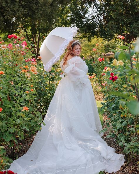 The definition of demure 🥀 wearing @selkie (use code NATALDEE to save 10% site wide. #selkie #selkiepartner #demure #whimsical #whimsicalfashion #bridalfashion #bridalgown #coquette #coquetteaesthetic Selkie Bridal, Selkie White Puff Dress, Selkie Head In The Clouds Ritz Gown, Selkie Romance Novel Dress, Selkie Collection, Whimsical Fashion, Bridal Style, Bridal Gowns, How To Wear