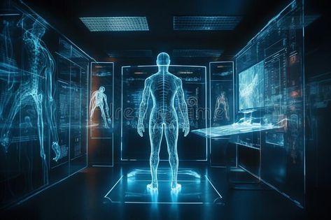 Future medicine. Medicine doctor using digital medical futuristic interface. Molecular fluorescent neuron network and royalty free stock photo Futuristic Doctor, Futuristic Medicine, Future Medicine, Futuristic City Utopia, God Gundam, Futuristic Interface, Medicine Doctor, Cyberpunk Aesthetic, Futuristic City