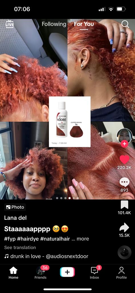 Wax Dye On Natural Hair, French Cognac Hair Color, Adore Ginger Hair Color, 350 Hair Color, Adore Hair Dye Black Women, Ginger Hair Dye, Natural Hair Color Dye, Adore Hair Dye, Ginger Hair Dyed