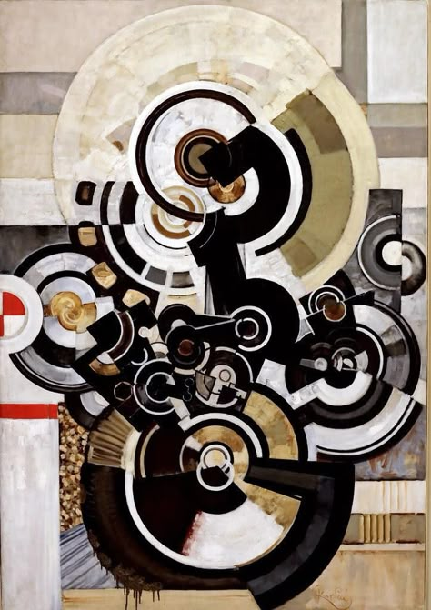 What is Orphism? The Modern Art Movement Explained | Art & Object Cubist Artists, Frantisek Kupka, Art Bizarre, Art Deco Industrial, Modern Art Movements, Art Musical, Mechanical Art, Abstract Geometric Shapes, Black And White Painting