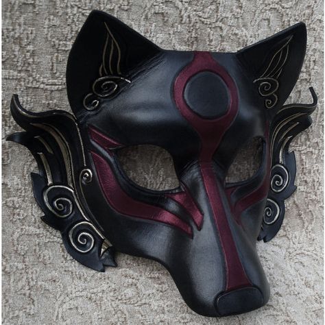 black leather wolf mask ❤ liked on Polyvore featuring masks, accessories, leather costumes, wolf halloween costume and wolf costume Pantheon Lol, Wolf Costume, Kitsune Mask, Ceramic Mask, Wolf Mask, Japanese Mask, Fox Mask, Leather Mask, Skull Mask