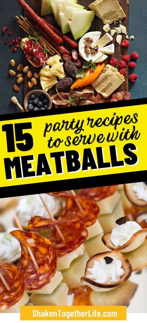 Wondering what to serve with meatballs for a party? These 15 sides and snacks are perfect for your party spread! Meatball Bar, Meatball Bar Party, Jelly Meatball Recipe, Cocktail Meatballs, Grape Jelly Meatballs, Mac And Cheese Bites, Appetizer Meatballs, Cocktail Appetizers, Classic Appetizers