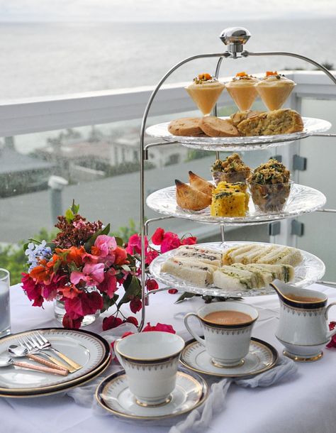 Indian Afternoon Tea – Honey, Whats Cooking Tea Serving Ideas, Afternoon Tea Menu Ideas, Tea Party At Home, Winery Resort, Afternoon Tea Ideas, High Tea Menu, Tea Party Menu, Tea Afternoon, Romantic Breakfast