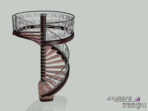 NynaeveDesign's Envision Spiral Staircase Stairs Railing, Sims 4 House Plans, 27th Birthday, Spiral Stairs, The Sims 3, Spiral Staircase, Sims 4 Houses, Ts4 Cc, Sims Mods