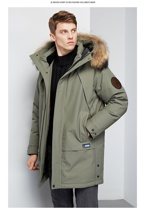 Business Plus Size, Parka Outfit, Gentleman's Wardrobe, Men Parka, Duck Down Jacket, Winter Parka, Winter Jacket Men, White Duck, Live Fashion