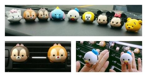 Disney Tsum Tsum Car Air Fresheners Disney Car Decorations, Disney Cars Decorations, Disney Car Accessories, Car Decorations Interior, Cars Decorations, Custom Wheels Trucks, Disney Car, Car Comfort, Car Wheels Diy