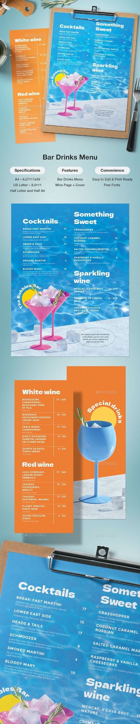 Bar Drinks Menu Beach Bar Menu Design, Summer Menu Design, Bar Advertisement, Pool Menu, Summer Drink Menu, Bar Promotion, Drink Menu Design, Bar Ad, Bar Menu Template