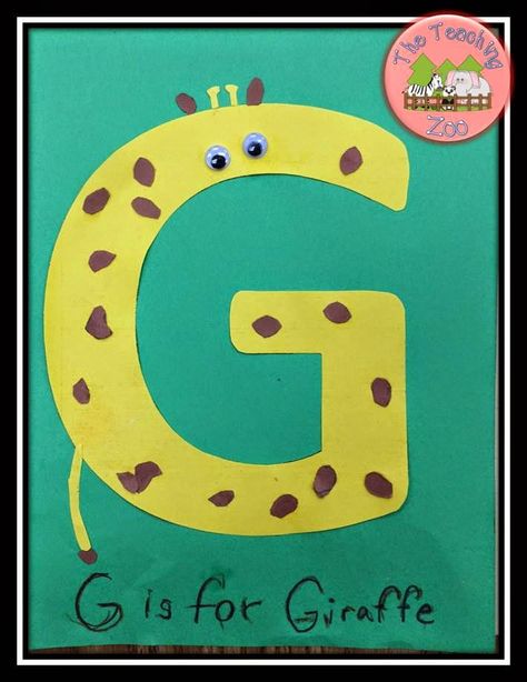 Letter G Craft, Letter G Crafts, G Craft, Giraffe Craft, Preschool Animals, G Is For Giraffe, Zoo Phonics, Preschool Letter Crafts, Giraffe Crafts