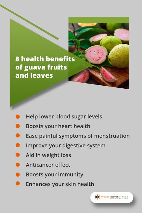 Guavas are tropical trees originating in Central America amazingly rich in antioxidants, vitamin C, potassium, and fiber. This remarkable nutrient content gives them many health benefits. What’s more, guava leaves are used as herbal tea and leaf extract as a supplement. #OIM #OrlandoInternalMedicine #Internist #Healthcare #FloridaHealthcare #HealthBenefitsofGuavafruit Guava Leaves Benefits, Guava Leaf Tea, Guava Benefits, Tea Health, Guava Leaves, Guava Fruit, Tropical Trees, Guavas, Tea Health Benefits