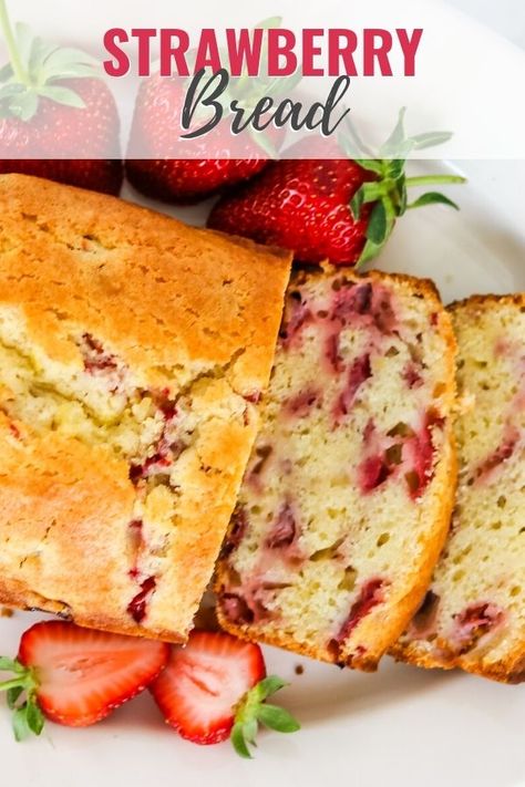 This Strawberry Bread recipe is so moist yet fluffy and bursting with flavor. This delightful strawberry bread is perfect for spring! Strawberry Bread Recipe, Strawberry Bread Recipes, Lemon Tartlets, Easy Strawberry Desserts, Fresh Strawberry Recipes, Strawberry Bread, Delicious Slow Cooker Recipes, Strawberry Dessert Recipes, Quick Bread Recipes