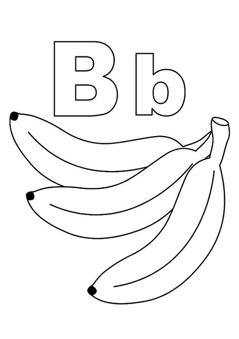 Coloring Page Letter B Crafts For Toddlers, B Coloring Pages, Letter B Coloring Pages, Letter A Coloring Pages, Letter B Worksheets, Alphabet Letter Activities, Coloring Letters, French Alphabet, Infant Classroom