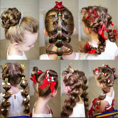 Whoville Hair, Holiday Hairstyles Easy, Candy Hair, Christmas Hairstyles, Wacky Hair Days, Wacky Hair, Easter Hair Bow, Christmas Hair, Holiday Hairstyles