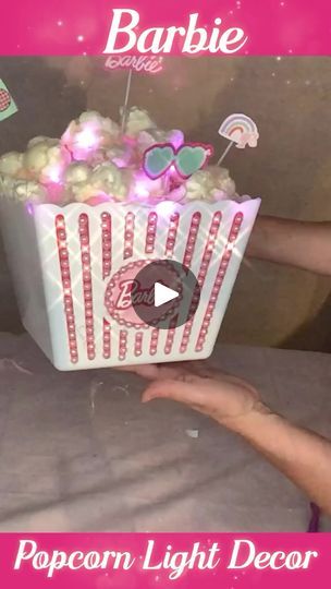 Barbie Popcorn, Barbie Centerpieces Ideas, Barbie Centerpieces, Trending Diy, Centerpieces Ideas, Light Decor, Popcorn