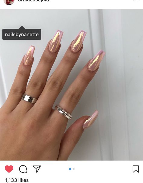 Long coffin nails, ballerina nails, chrome nails, festival nails, Coachella nails Ballerina Nails Chrome, Music Festival Nails, Coachella Nails, Types Of Nails Shapes, Ballerina Nails Designs, Long Coffin Nails, Nails Ballerina, Pink Chrome Nails, Nails Chrome