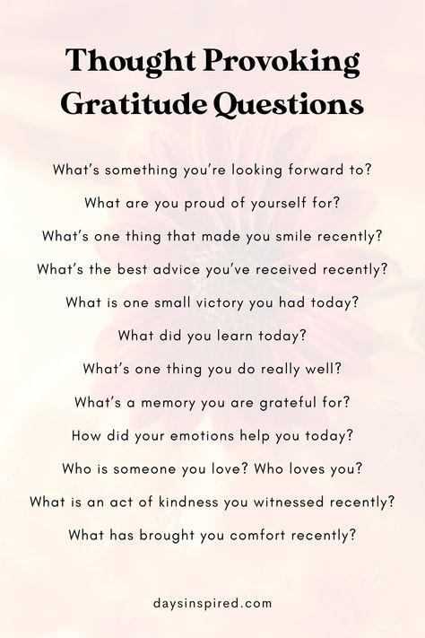 Questions For Gratitude Journal, Gratitude Questions Be Grateful, Speech On Gratitude, How To Have More Gratitude, Ideas For Gratitude Journal, Daily Gratitude Practice, Gratitude Effects, Gratitude Therapy Activities, How To Show Gratitude To The Universe