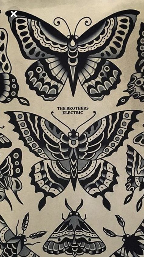 Tattoo Pierna Hombre, Traditional Moth Tattoo, Traditional Butterfly Tattoo, Traditional Tattoo Sleeve, Tattoo Inspiration Men, Moth Tattoo, Traditional Tattoo Design, Traditional Tattoo Art, Butterfly Tattoo Designs