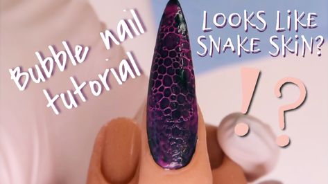 Soap Nails, Bubble Nail Art, Female Youtubers, Snake Skin Nails, Snake Nail, Art Snake, Bubble Nails, Shorts Tutorial, Skin Nails