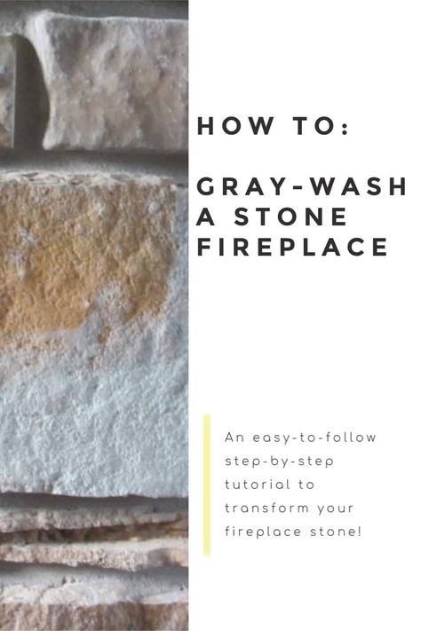 Chalk Painted Fireplace, Whitewashing Stone Fireplace, Washed Stone Fireplace, Painted Rock Fireplaces, Whitewashed Stone, Whitewash Fireplace, Whitewash Stone Fireplace, Den Inspiration, Painted Stone Fireplace