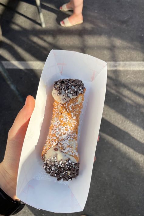 Aesthetic Cannoli, Cannoli Aesthetic, Chocolate Chip Cannoli, Food Aesthetics, Cannoli, Sugar Rush, Guilty Pleasure, Boston Ma, Delicious Chocolate