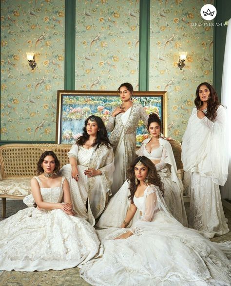 The stunning Sabyasachi 'Dusty Olive' Wallpaper graces the backdrop in @lifestylesasindia's photoshoot with the women of Heeramandi—a true blend of elegance and heritage. . . . {Home styling, Summer Refresh, Home Styling Inspo, Summer Home, Summer Home Decor} . . . #VRSA #VRSAhome #Hometrends #Homedecoration #Indianhomedecor #SouthAisain #Indianhome #Homeinspo #Homeinspiration #Homedecor #newcollections Heeramandi Outfits, Body Progress, Royalcore Aesthetic, Aditi Rao Hydari, Royal Indian, Netflix Chill, Aditi Rao, Bollywood Aesthetic, Scrapbook Inspo